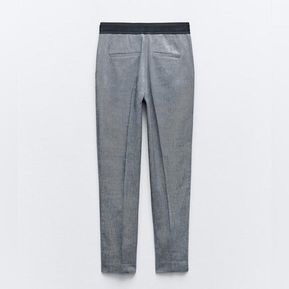 Zara Blue JOGGER WAIST TROUSERS Size Extra Extra Large XXL - Picture 5 of 7